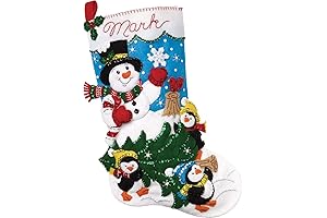 Bucilla Felt Applique Christmas Stocking Making Kit, The Perfect Tree