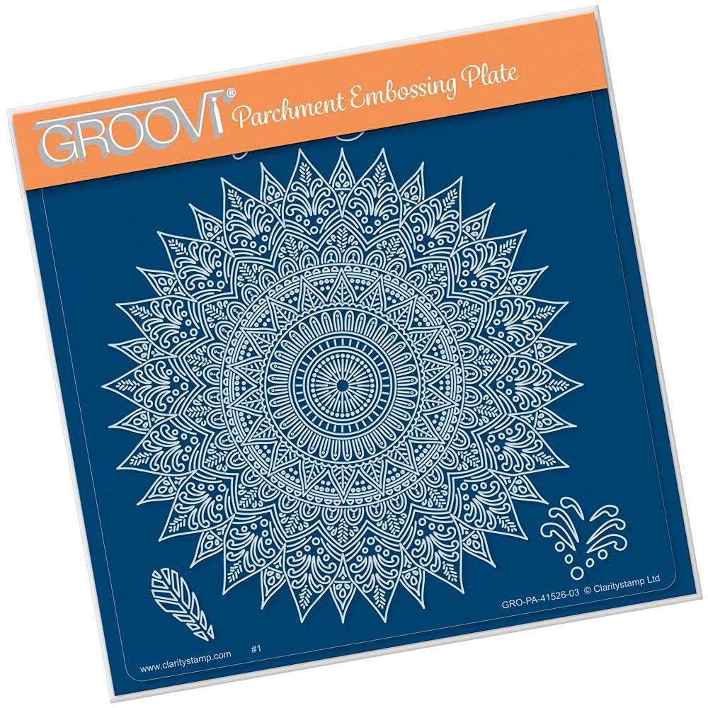 Clarity Stamps Tina's Spiritual Luck Mandala A5 Square Groovi Plate