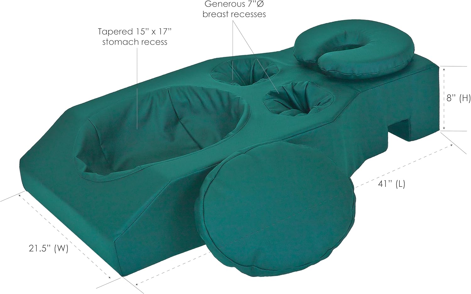 EarthLite Pregnancy Massage Cushion & Headrest - Full Body Pregnancy Bolster/Ideal After Breast Surgery & Lower Back Pain