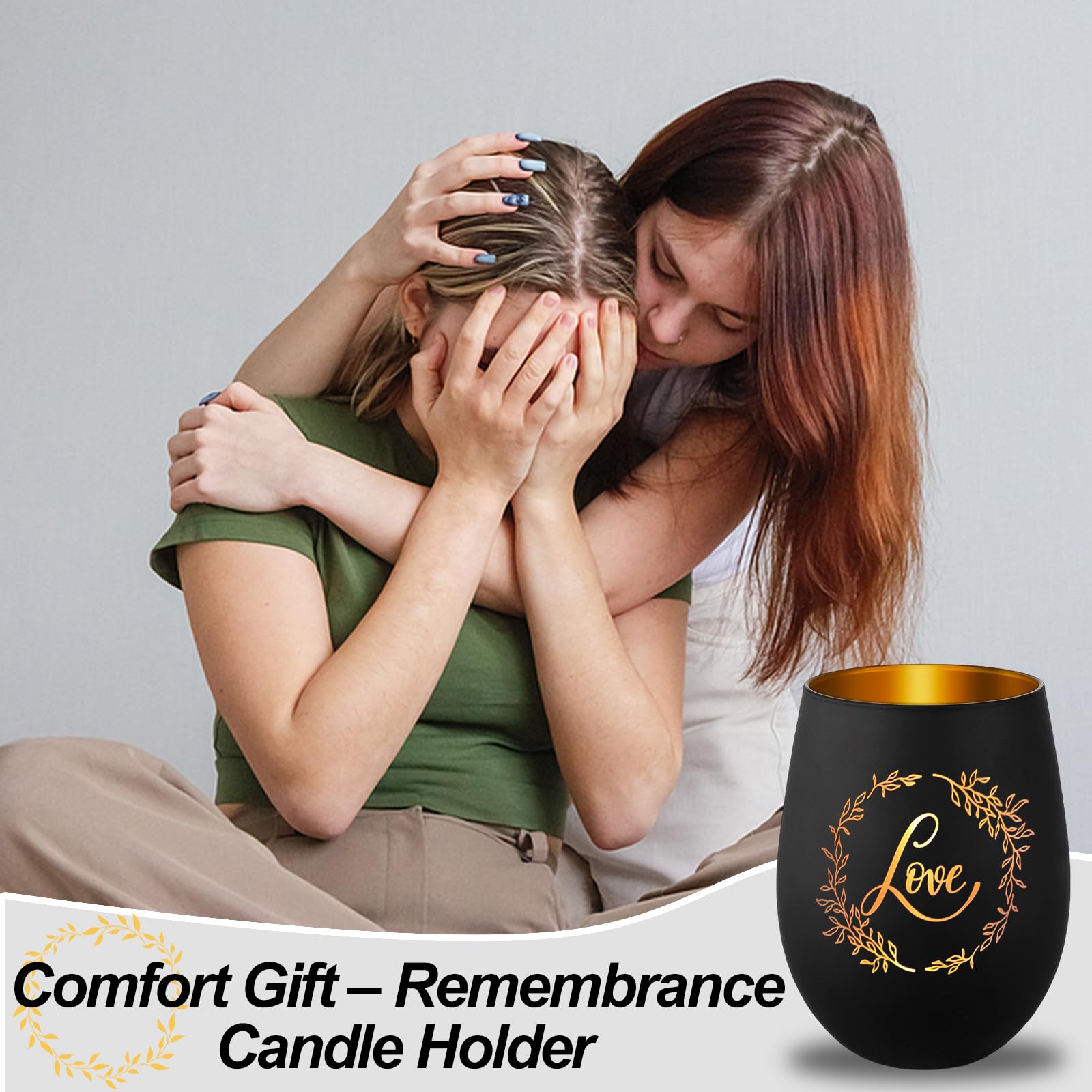 Portacandela antivento con incisione – In commemorazione dei nostri cari, candela di lutto regalo per funerale, decorazione per funerale, regalo per lutto