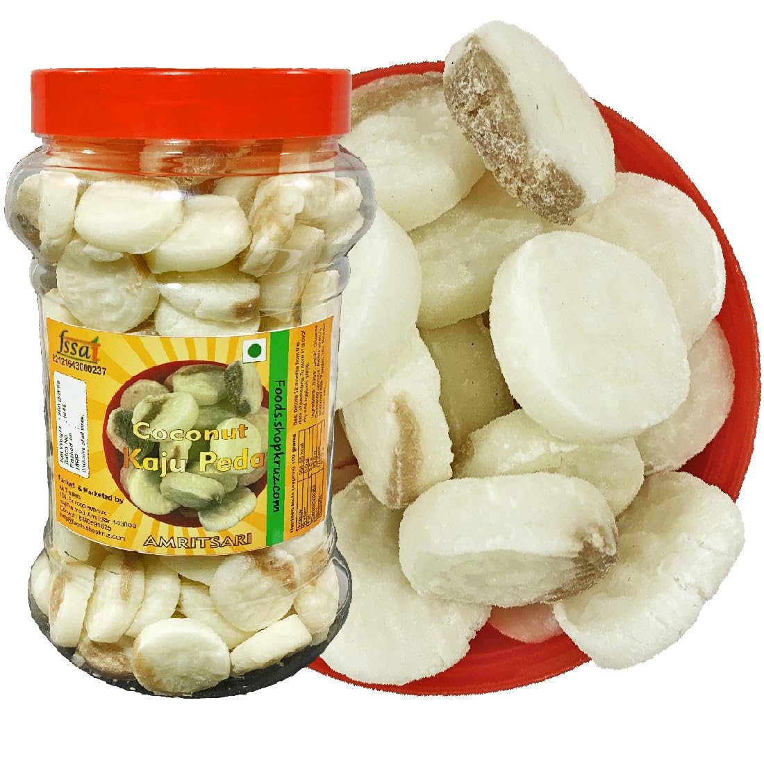 Foods.shopkruz Coconut Peda, Coconut Kaju Peda, Sweet Coconut ladoo, Coconut candy, Coconut Milk Toffee 750gm (B0CVBCR5JY) Amazon Price History, Amazon Price Tracker
