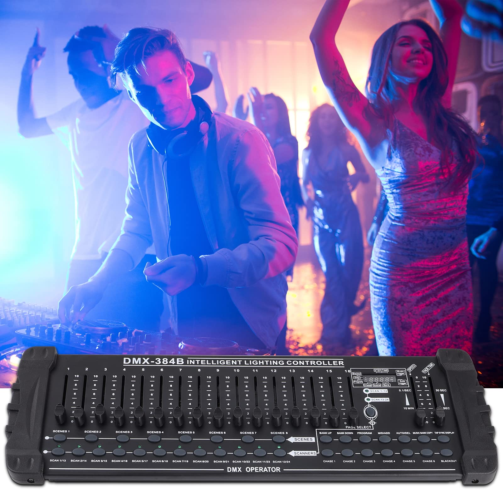 UKing Controller D-MX per Luci da Palcoscenico D-MX512, Controller D-MX 384 per Console, Scene per Controllo D-MX, Luce D-MX, Luce per Feste, DJ Discoteca, Luce per Palcoscenico, DJ Apparecchiatura