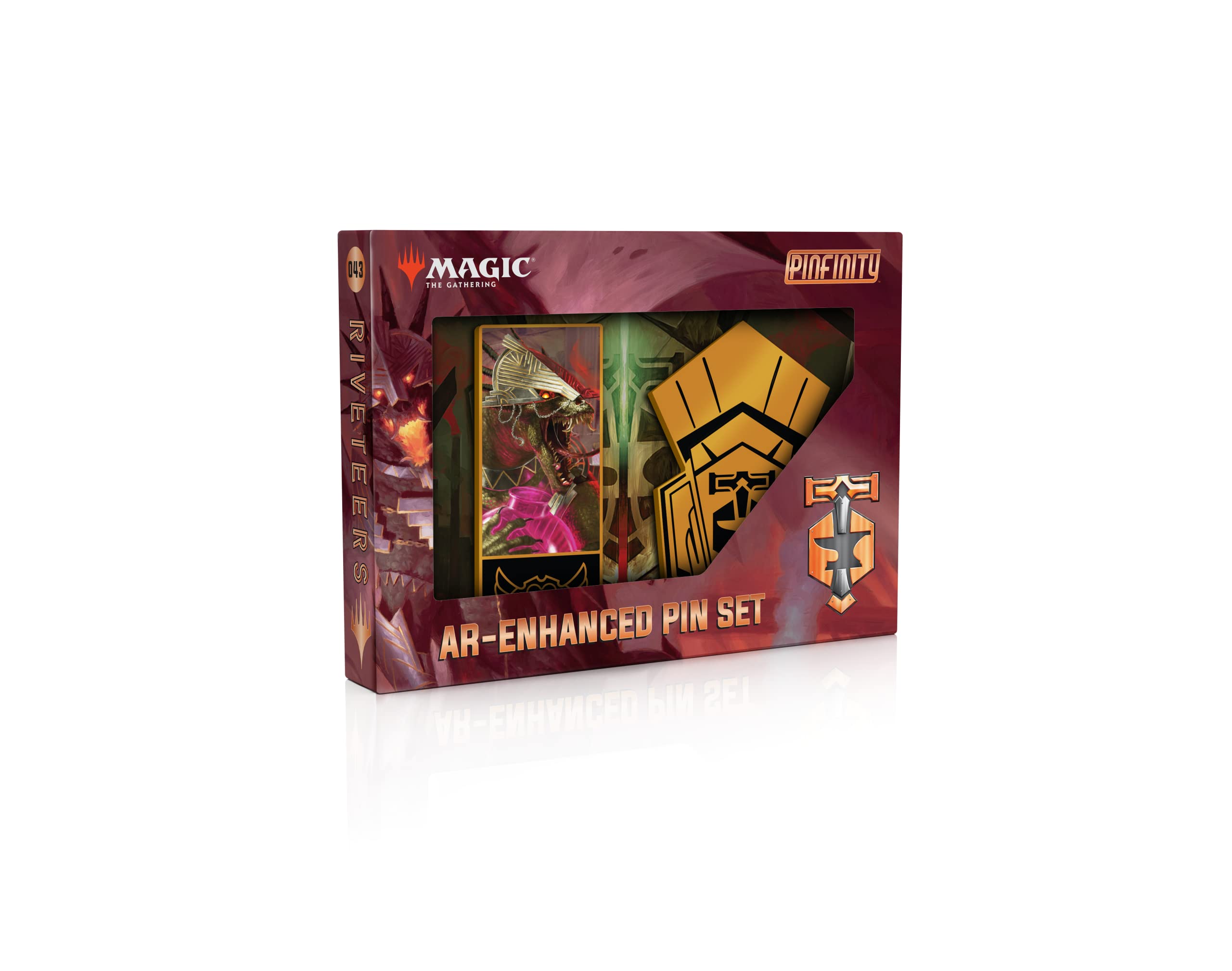 Pinfinity Magic: The Gathering - New Capenna Crime Riveteers AR Pin Set, Blue and White, Medium