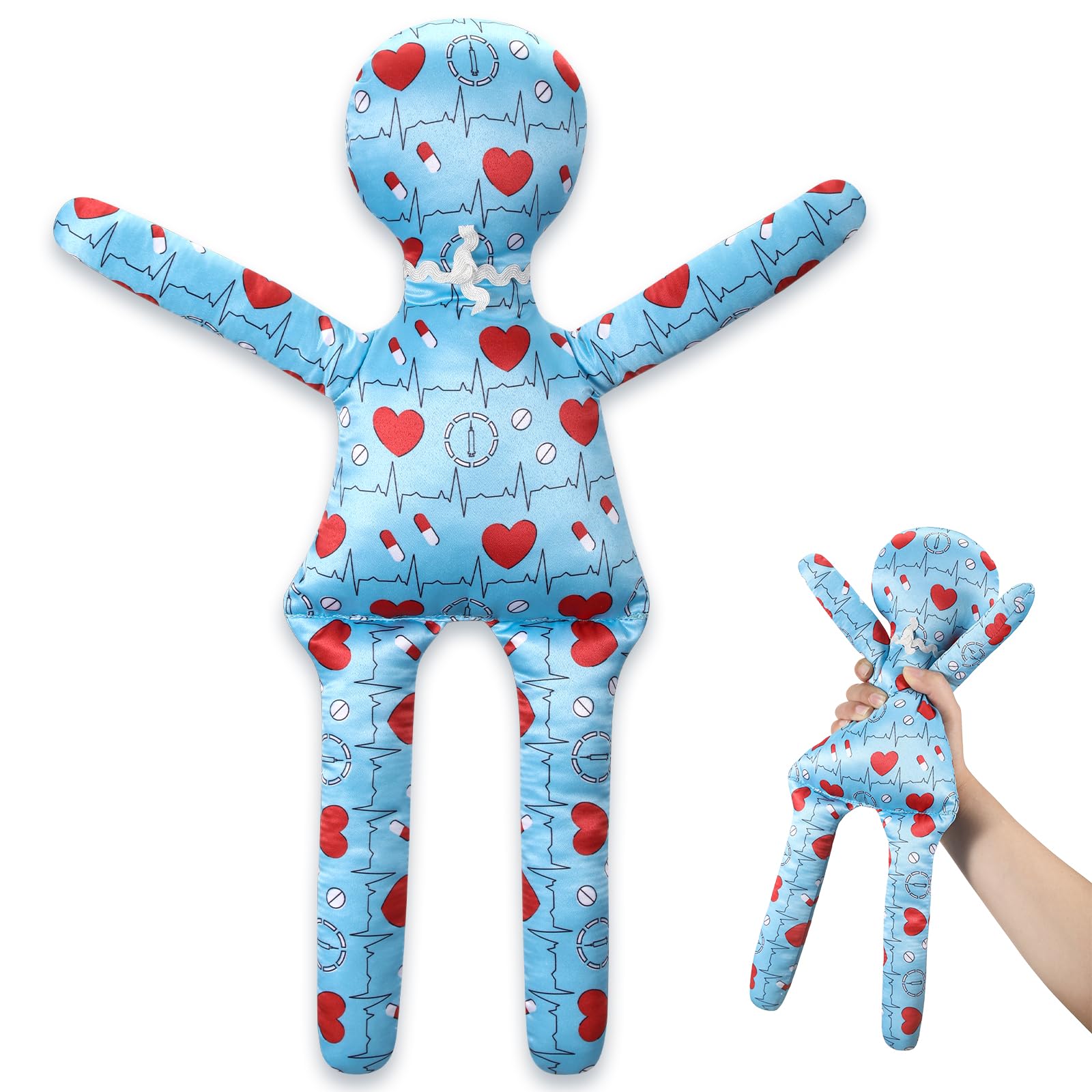 Blosssound 16 x 13 Inches/ 40 x 33 cm Stress Relief Punching Doll Soft Gag Gift Anger Relief Toys Sensory Tool for Friends Coworker Men Women Husband