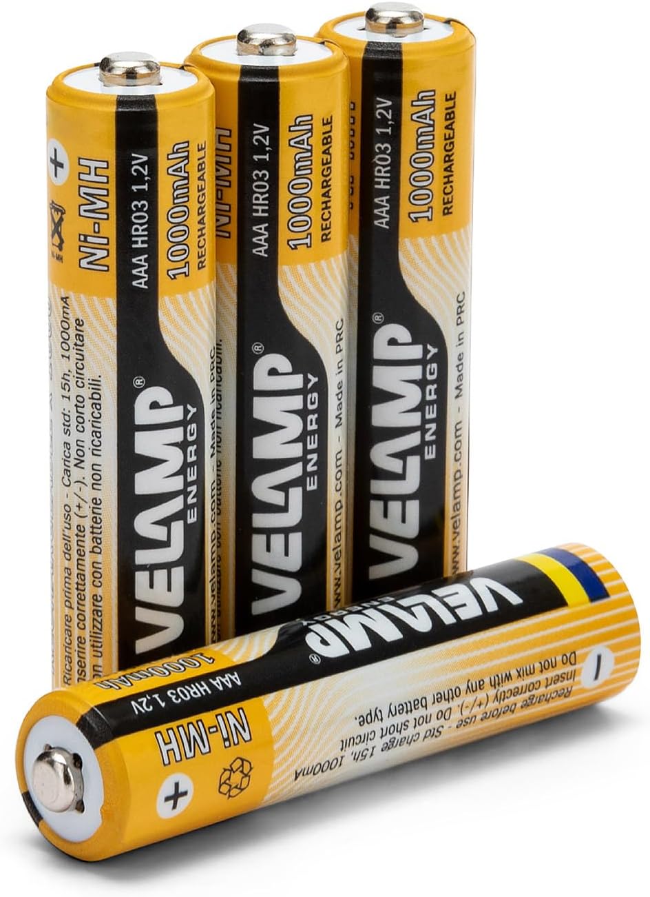 Lot De 4 Piles AAA/HR3 Rechargeables 1.2v 1000mah Pas Cher