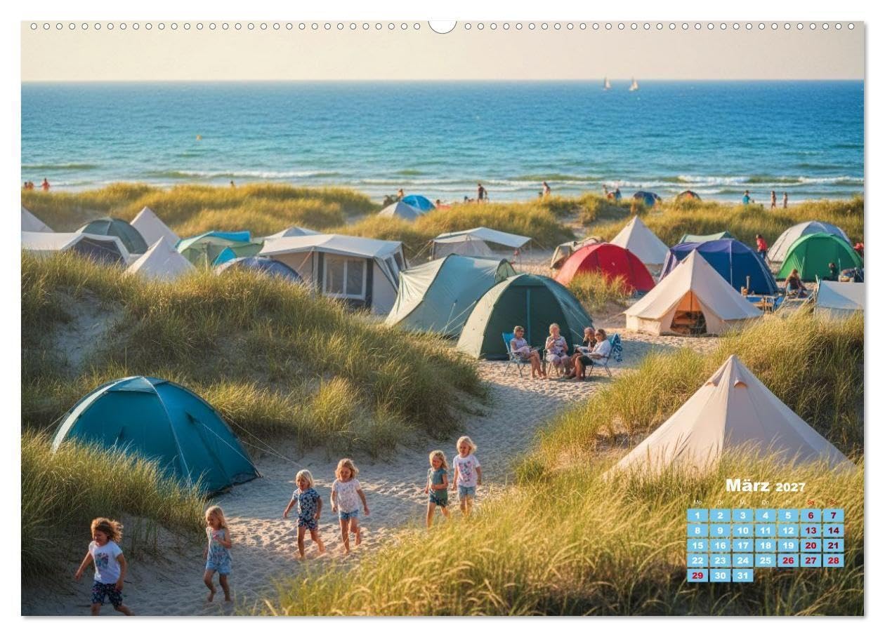 Zelten - gemeinsam oder einsam (Wandkalender 2027 DIN A2 quer), CALVENDO Monatskalender: Camping bedeutet Freiheit, Stille, Abenteuer - oder ... und Zeit für Freundschaften (CALVENDO Orte)