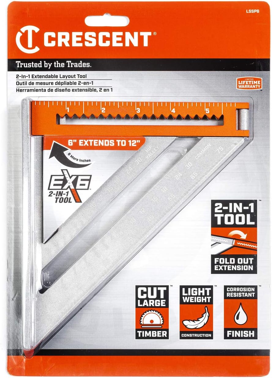 Crescent EX6 2-in-1 Extendable Layout Tool - LSSP6
