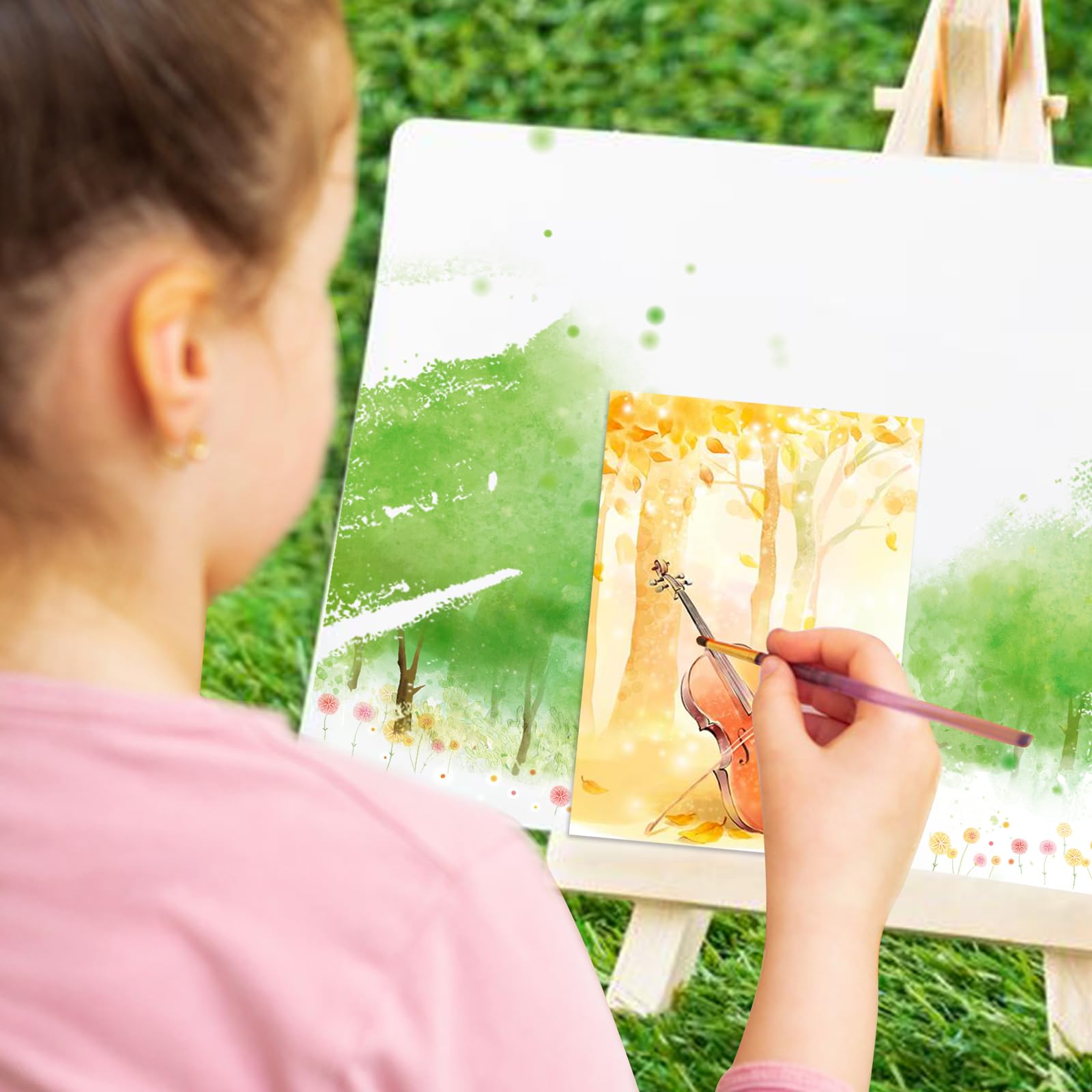 Aquarellpapier 300 G/m², Kaltgepresst – 120 Blätter, 17,8x25,4 Cm, Ideal Für Karten & Malerei