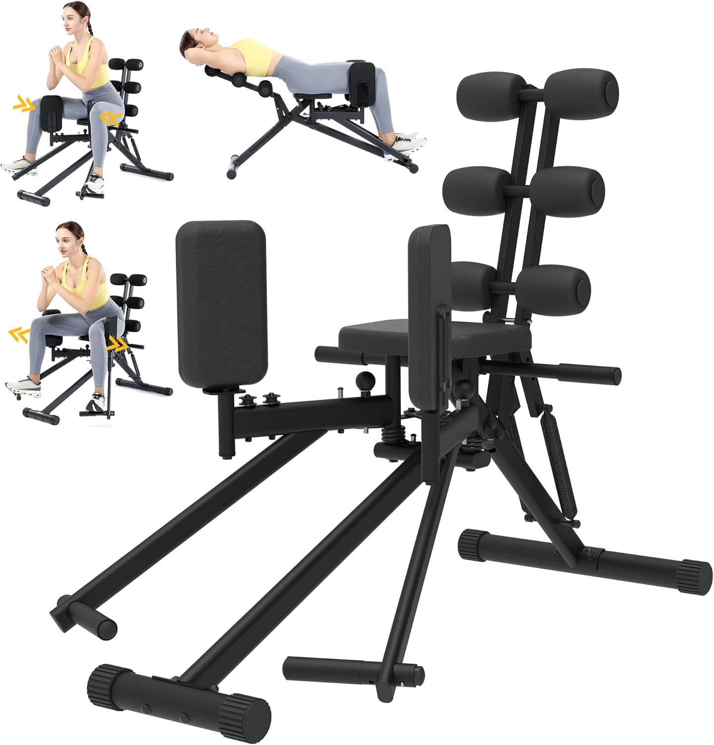 GuuG Hip Abductor Adductor Machine: Adduction Abduction Machine Inner and Outer Thigh and Glute Workout Equipment Sculpting Booty Builder Home Gym