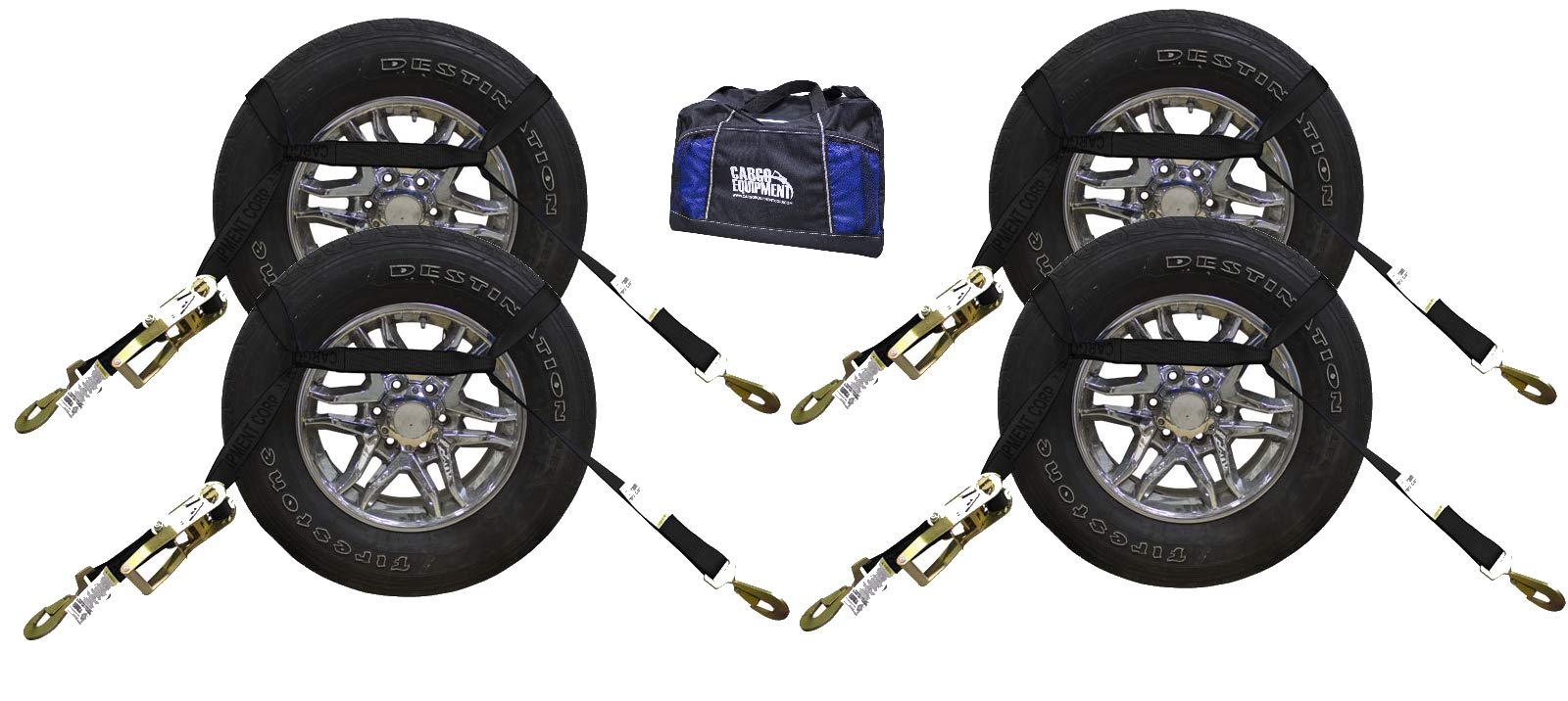 Big Muddy 4 Pack Off-Road TIE Down KIT (10 FT, Black)