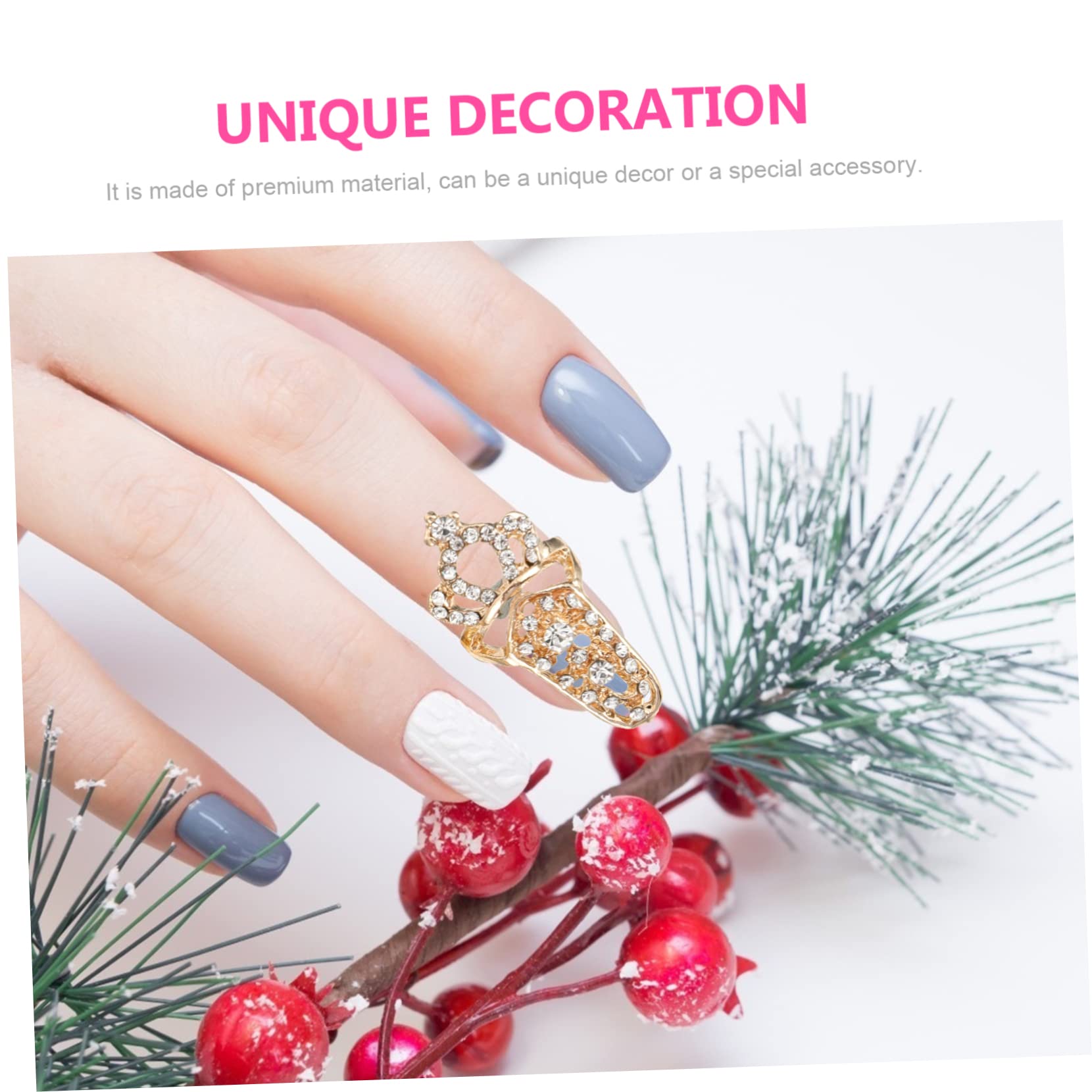 48pièces Décorations Art Des Charms Pour Manucure Bagues De Doigts Accessoires Créatifs Pour Nail Art