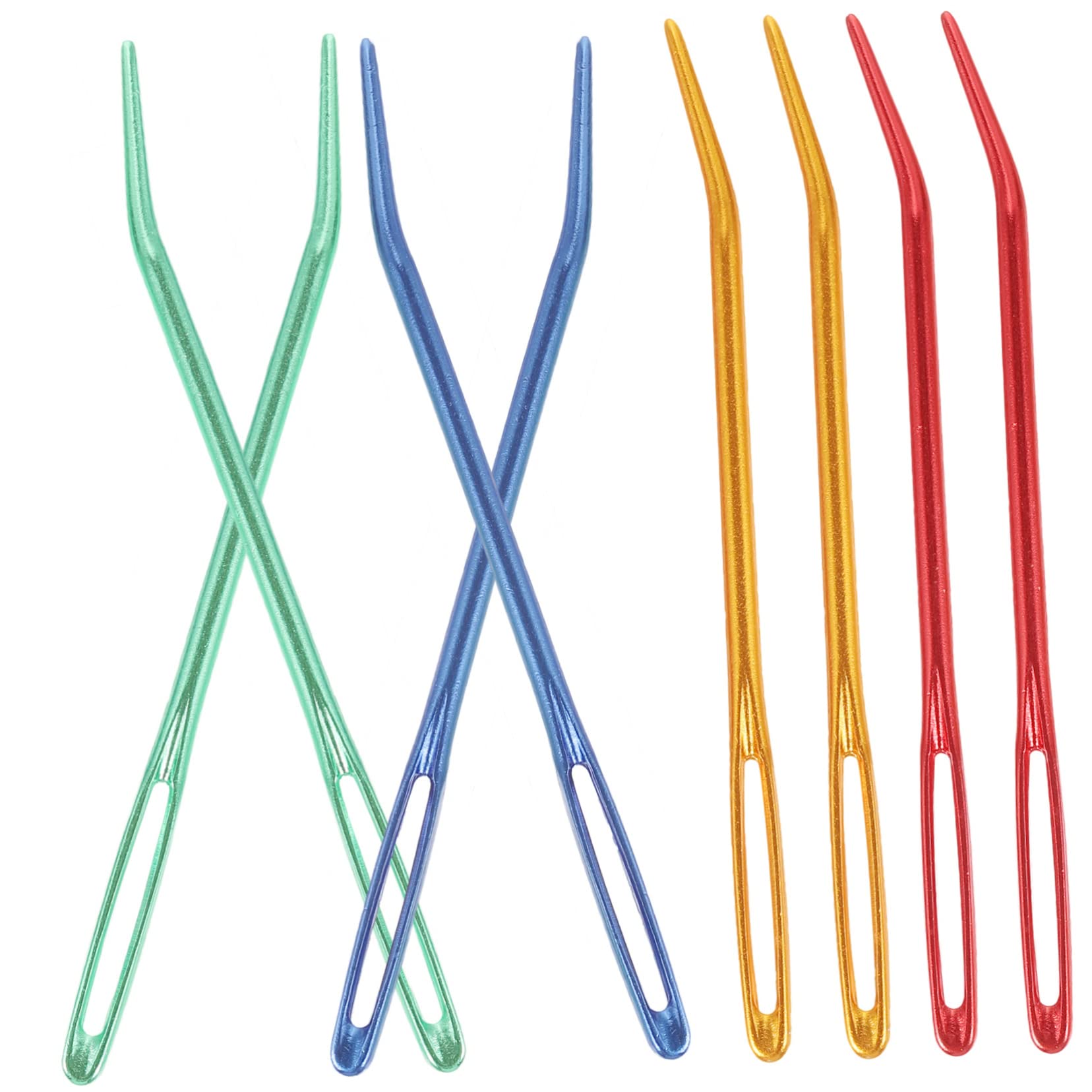 HOODANCOS 8pcs Large Eye Sewing Needles Darning Needles for Crocheting Knitting Household Use Wear-Resistant Compact Sewing Supply