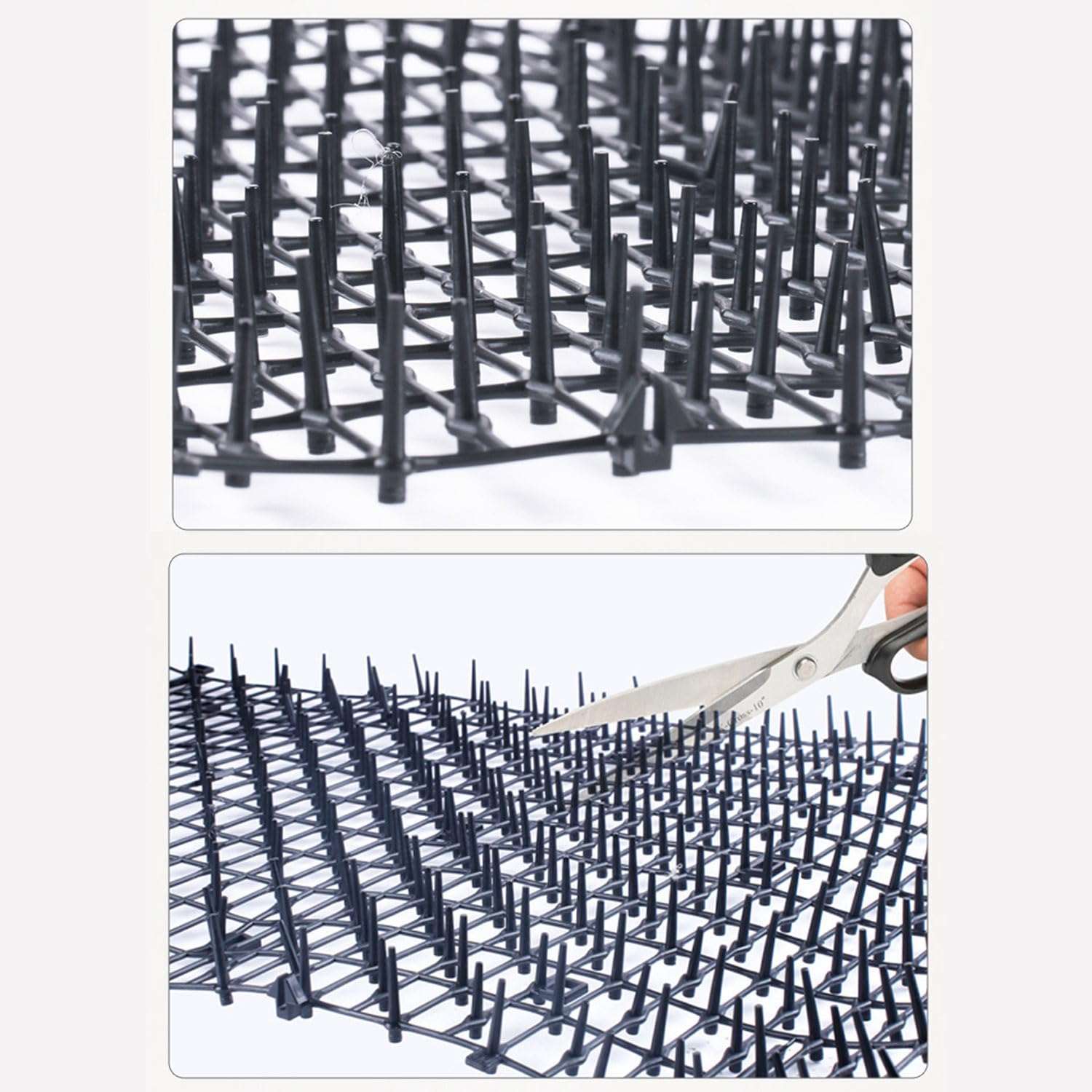 Dissuasore per Gatti 400x30cm, Tappetino Repellente in Plastica con Spuntoni, Anti-Gatto per Protezione Giardino e Animali Domestici (bianco)