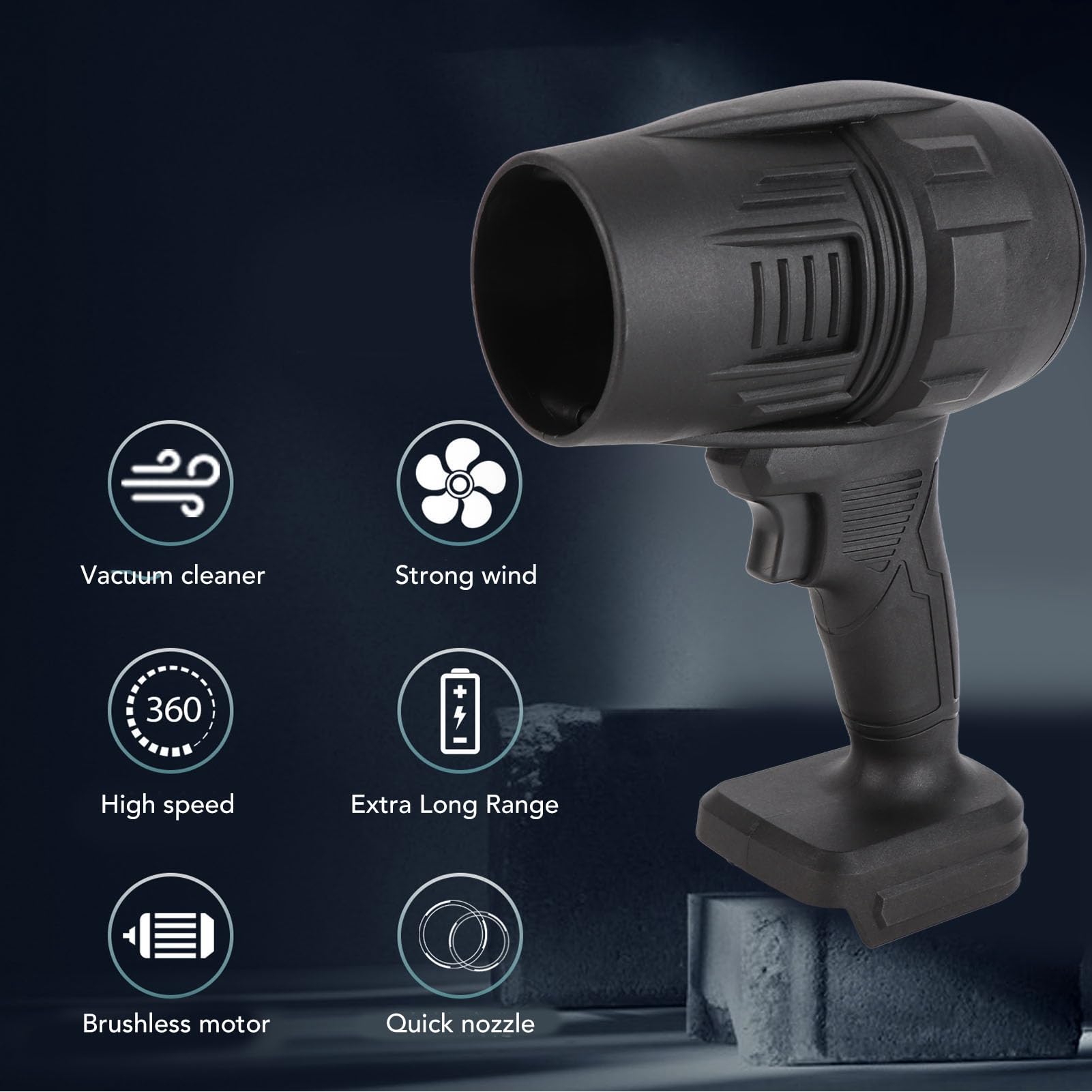 Mini soplador de aire turbo ventilador eléctrico plumero de aire 130000RPM 210km/h de alta velocidad con motor sin escobillas protección contra sobrecalentamiento para limpieza de coche al aire