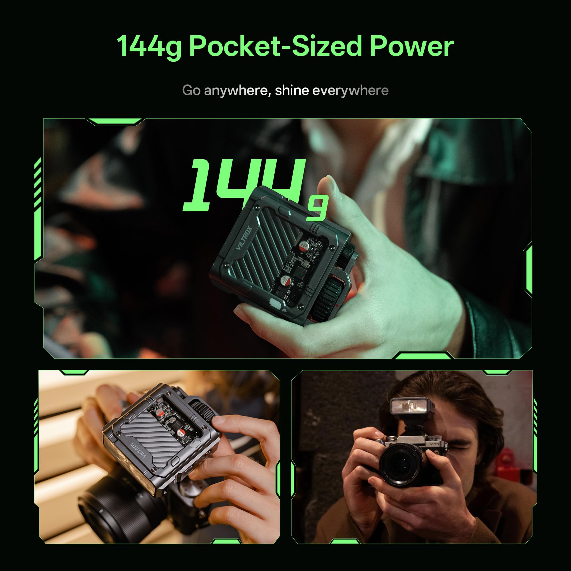 VILTROX Spark Z3 TTL-Kamerablitz für Sony, GN8 6500K On-Camera-Blitz Speedlite mit 7 Leistungsstufen, 650Vollleistungsblitzen, 1s Recycling, 3,7V/1800mAh Li-Ionen-Akku, Softbox (Grau)