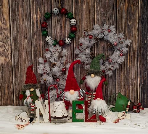 Miniatura 2 de Boston International Figura de gnomo de mesa de Navidad, 9 x 15.5 pulgadas, patas colgantes Clyde