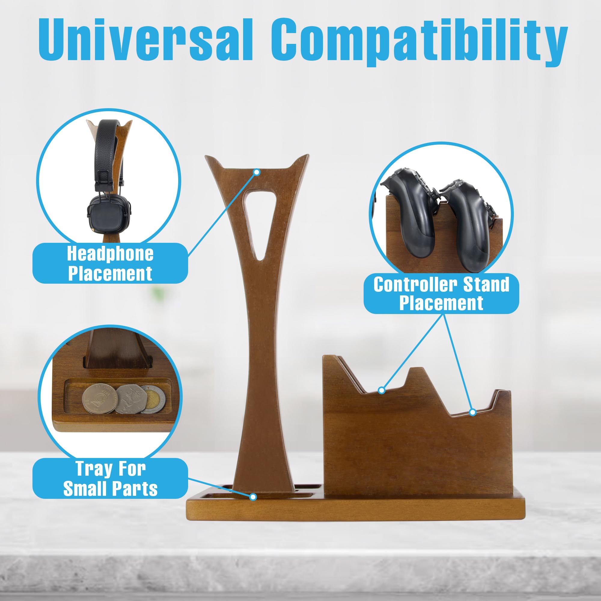 Organizer per controller di gioco da uomo, con supporto per cuffie e supporto per controller di gioco, idea regalo unica per adolescenti, marito, fidanzato, amante dei giochi, decorazione per sala