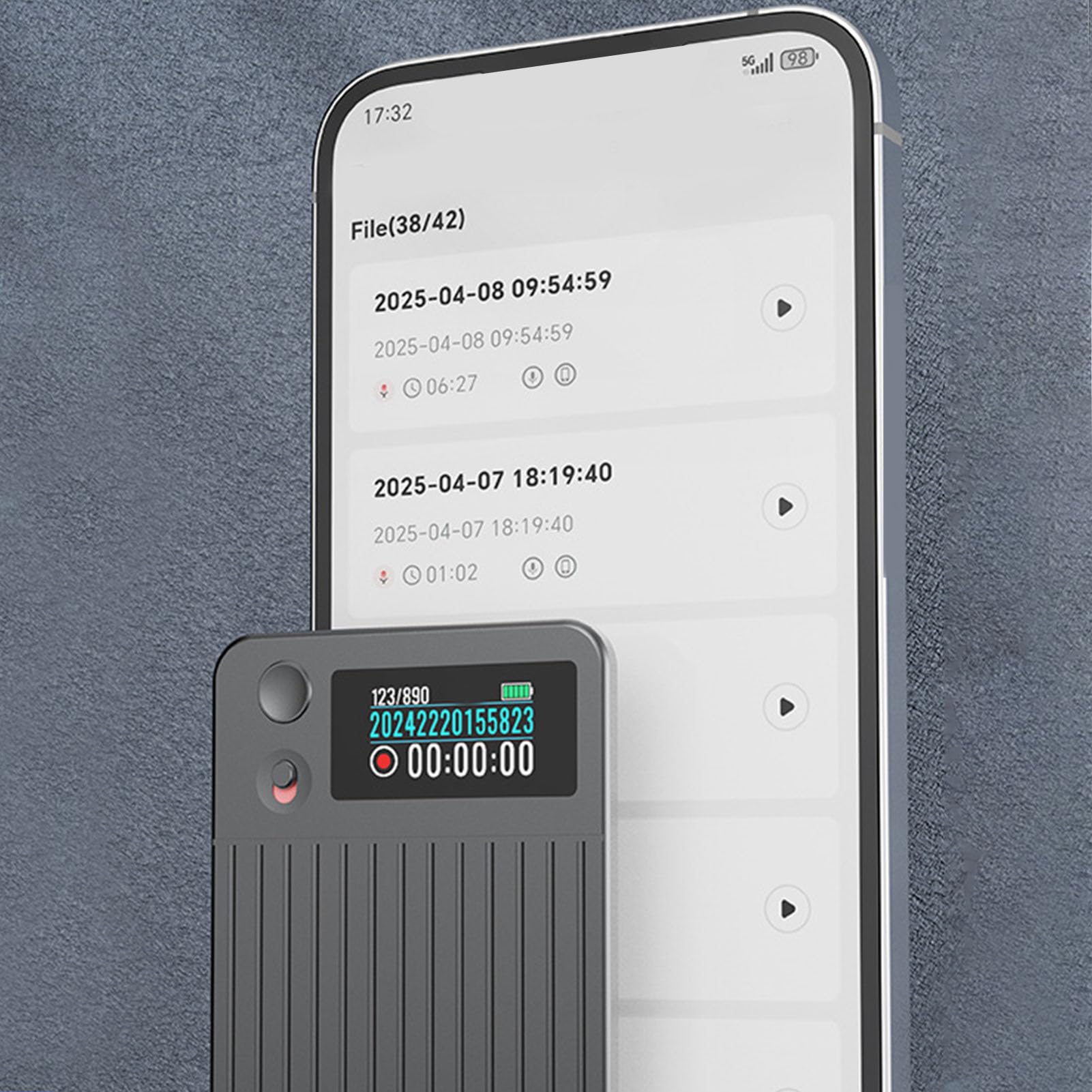Generic Grabadora de Voz AI Avanzada con Control App Transcripción en Tiempo Real Resumen para Clases y Reuniones Dispositivo Profesional de Aleación de Aluminio (16GB)