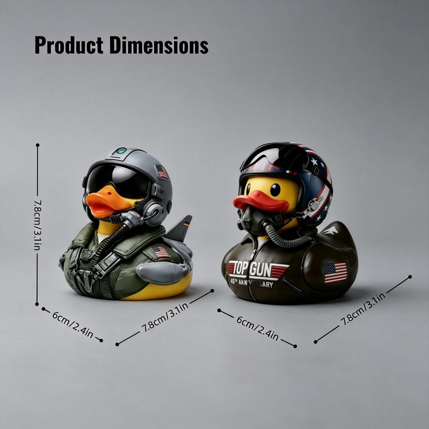 New Resin Pilot Duck Ornament, Top Gun 40th Anniversary, TopGunA image 2