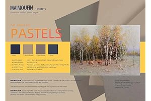 10 Sheets MAIMOUFIN Sanded Pastel Paper, 15.4 * 10.7inch, Warm Brown Art...