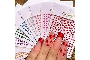 Chic and Vivid: Heart Nail Art Stickers for Your Valentine's Day Style