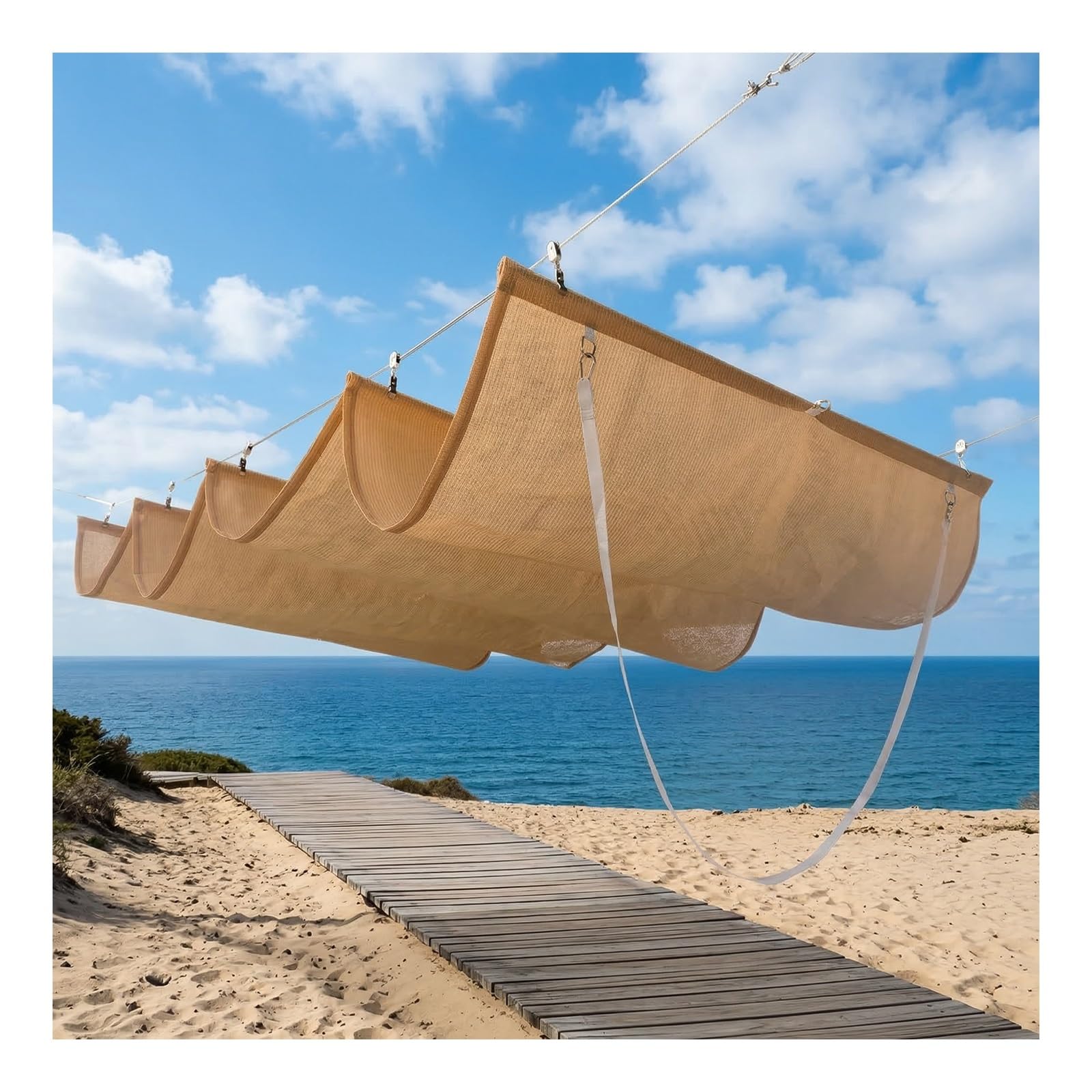 Remplacement d'auvent rétractable anti-UV et imperméable pour terrasse