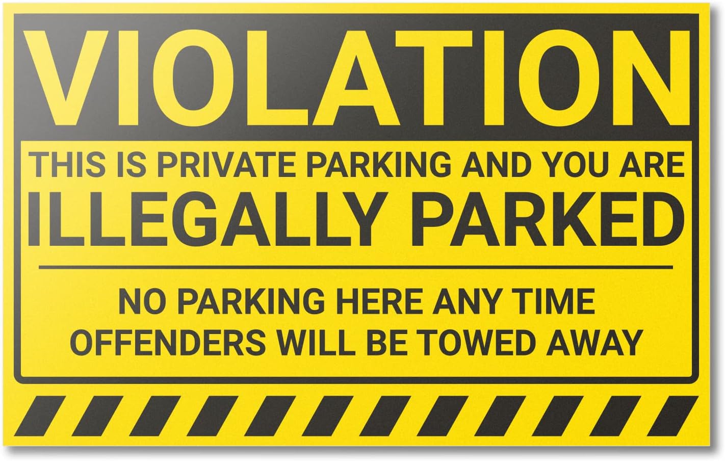 300 Parking Violation Stickers, 5 x 8 inch - You are Parked Illegally Stickers - No Parking Allowed Labels (Hard to Remove) for Car Windows - 1 Roll of 300 Parking Violation Tags