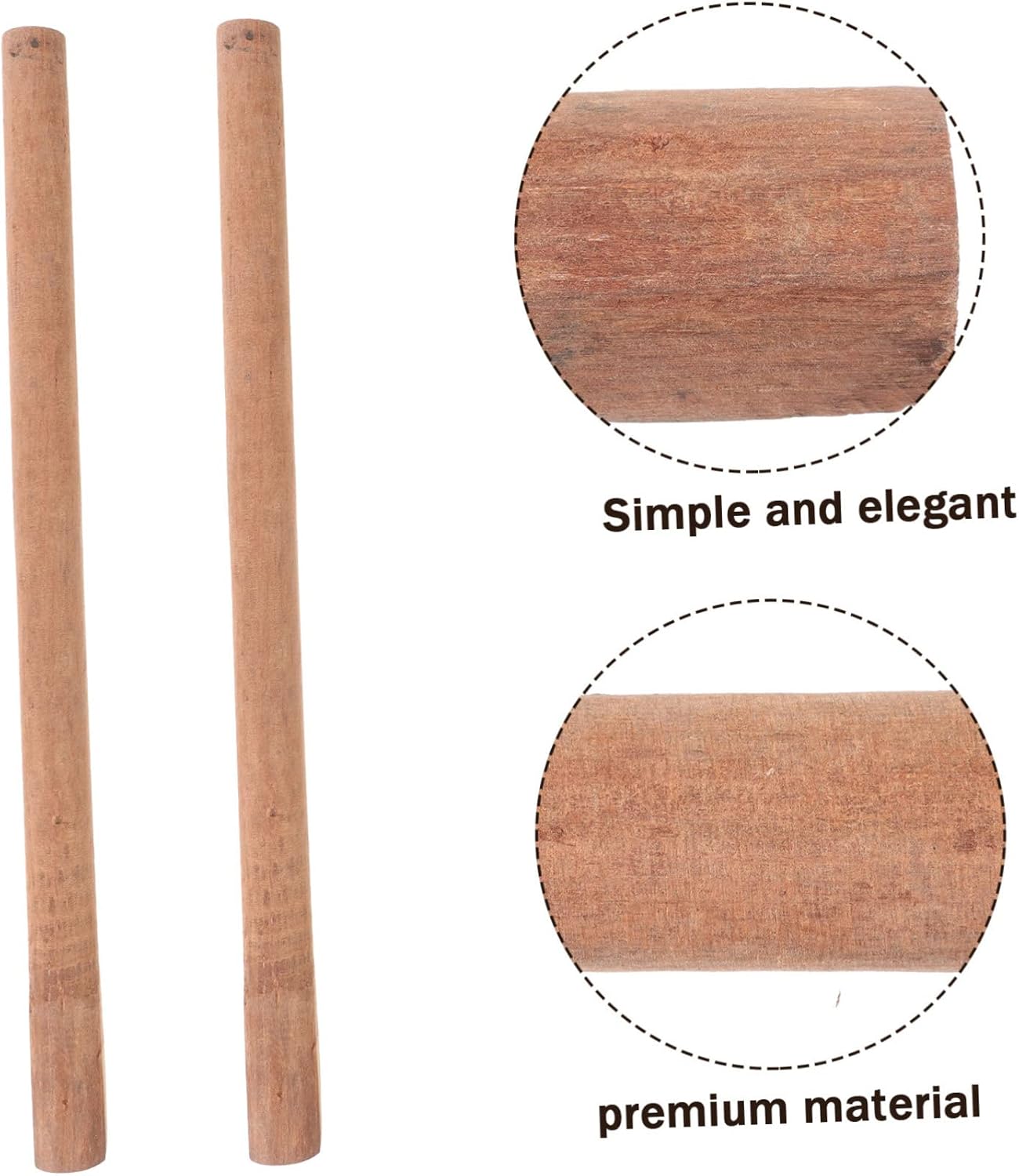 DOITOOL 2pcs Wooden Axe Handle Replacement Broad Hatchet Handle Comfortable Grip Shockproof for Outdoor Activities