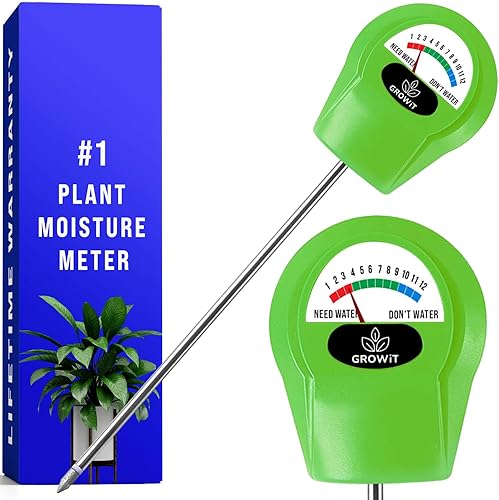 Miniatura 1 de GROWIT - Medidor de humedad para plantas de interior, medidor de agua preciso para plantas de interior, medidor de humedad del suelo, no necesita