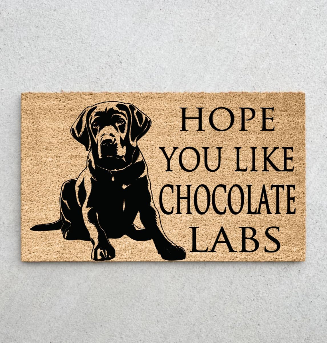 Hope You Like Labs | Door Mat | Wedding Gift | Custom Doormat | Family Monogram Personalized Doormat | Closing Gift | Welcome Mat | Front Door Mat | Premium Quality, Thick Coir & Made in The USA