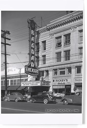 Lantern Press 8x12 Inch Art Print Wall Decor, Seattle, WA, Bagdad Theatre in Ballard