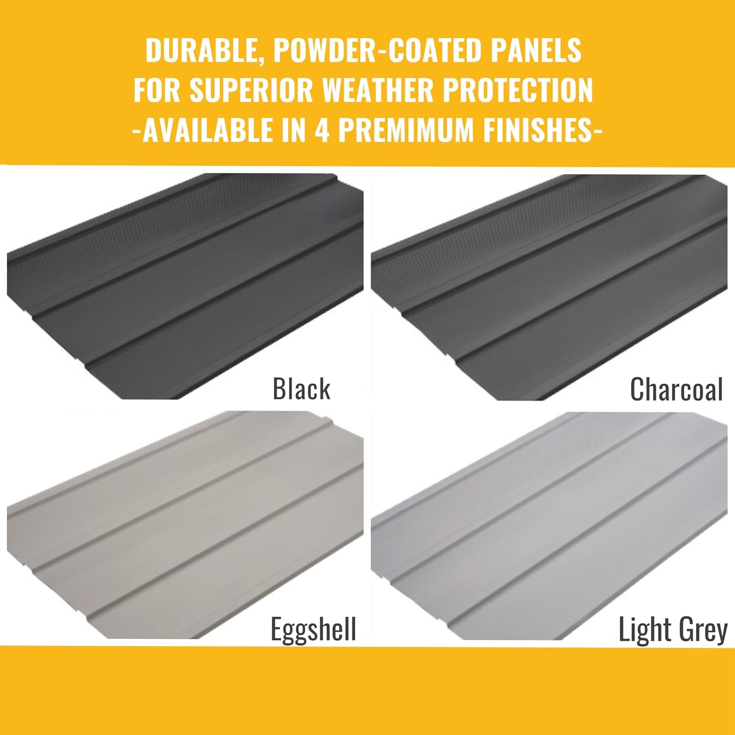 Generic Durable Metal Sheets, Galvanized Corrugated Steel Roof Panels, Wall Panels, DIY Shed, Garage, Carport, Home Projects, 8ct (Charcoal), PAN4527