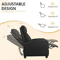 Vista 4 de Yaheetech - Sillón reclinable, moderno sofá reclinable individual, asientos de cine en casa