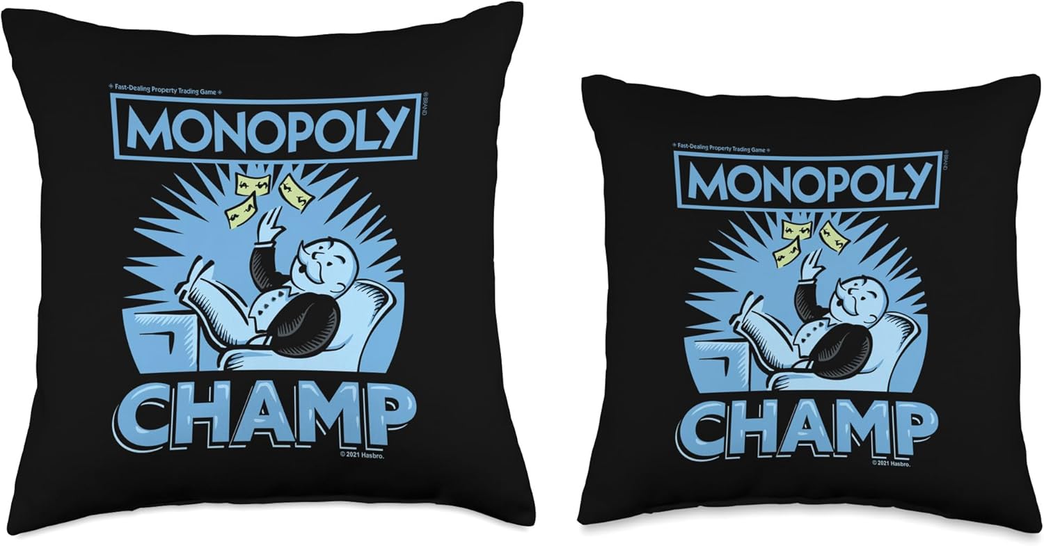 Monopoly Champ Mr. Monopoly Throw Pillow