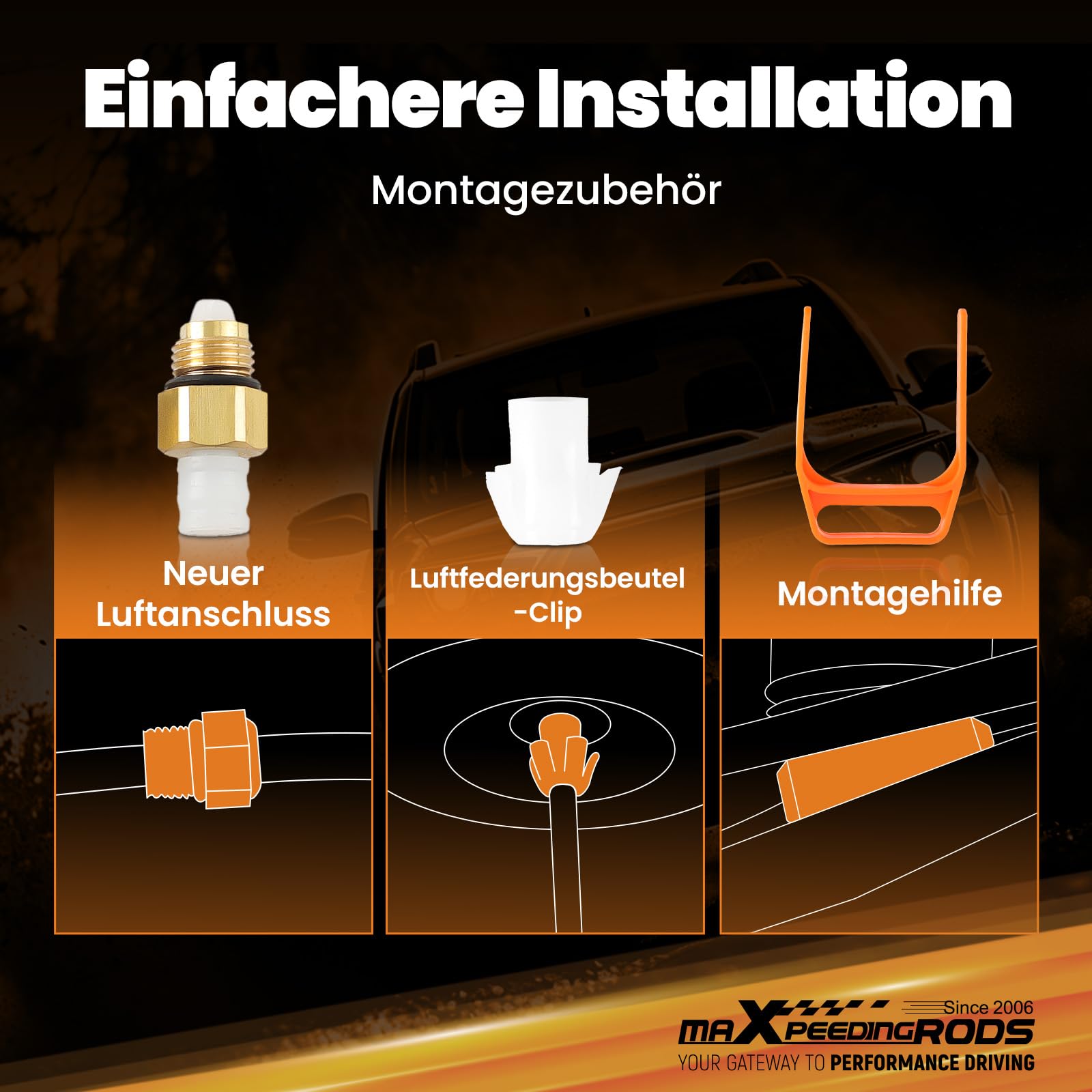 maXpeedingrods Luftfeder 2Pins Hinten Links/Rechts für E-Klasse S211