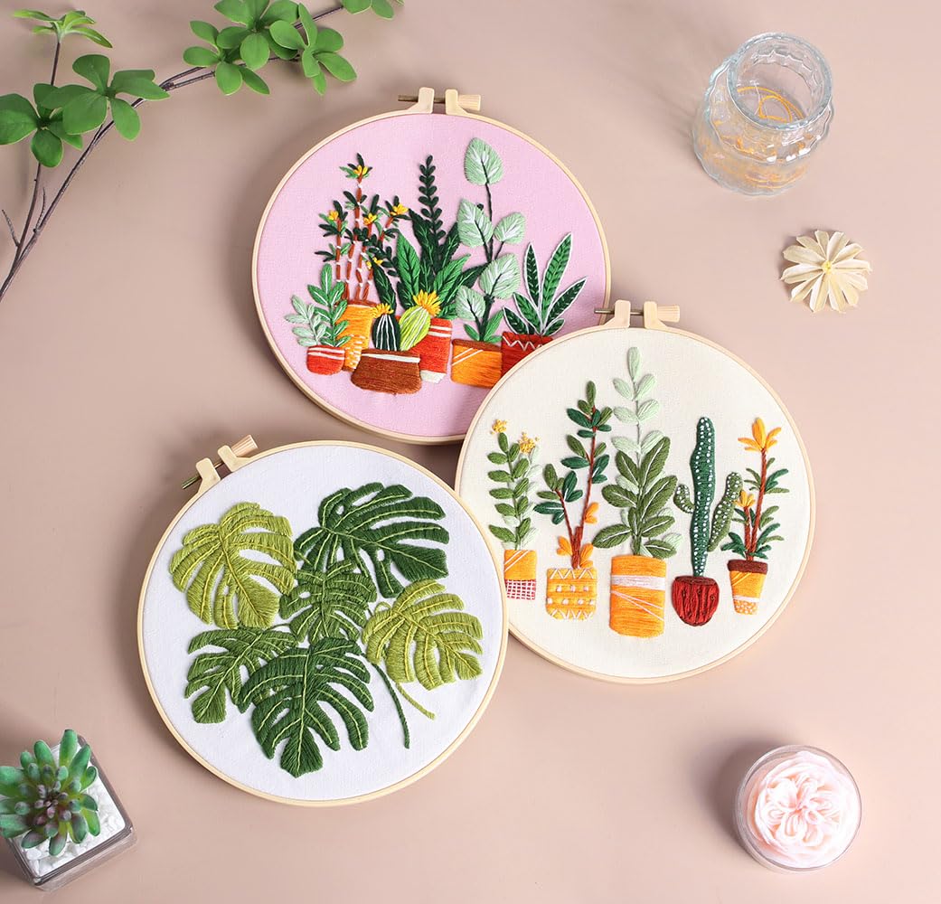 Beginner Embroidery Kit - Garden Plant Design -3
