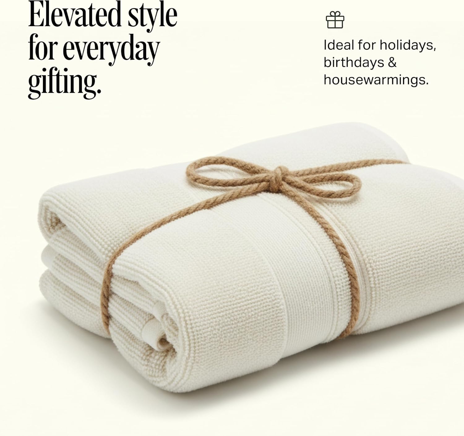 Preston Lane Douro Bath Mat – 100% Cotton, Plush & Absorbent Quick-Dry Bathroom Rug – Hotel-Quality Floor Mat for Shower or Tub, Made in Portugal, Alabaster