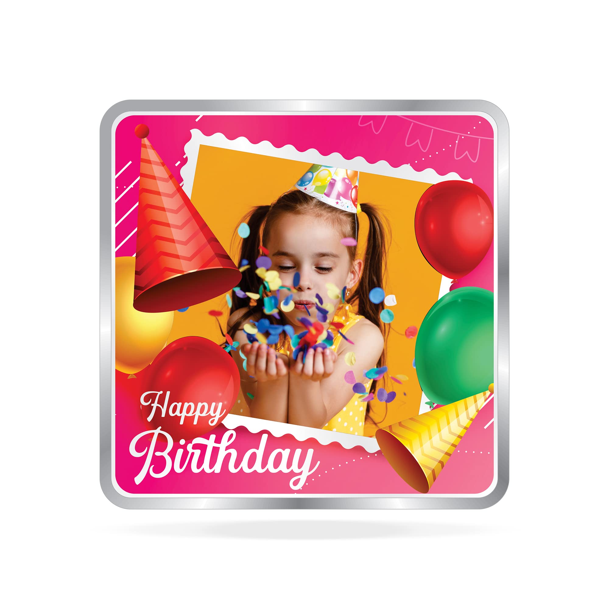 Precious Moments BIS Hallmarked Personalised Happy Birthday Silver Square Coin 100 Gram 999 Pure (B09SZDSSB5) Amazon Price History, Amazon Price Tracker