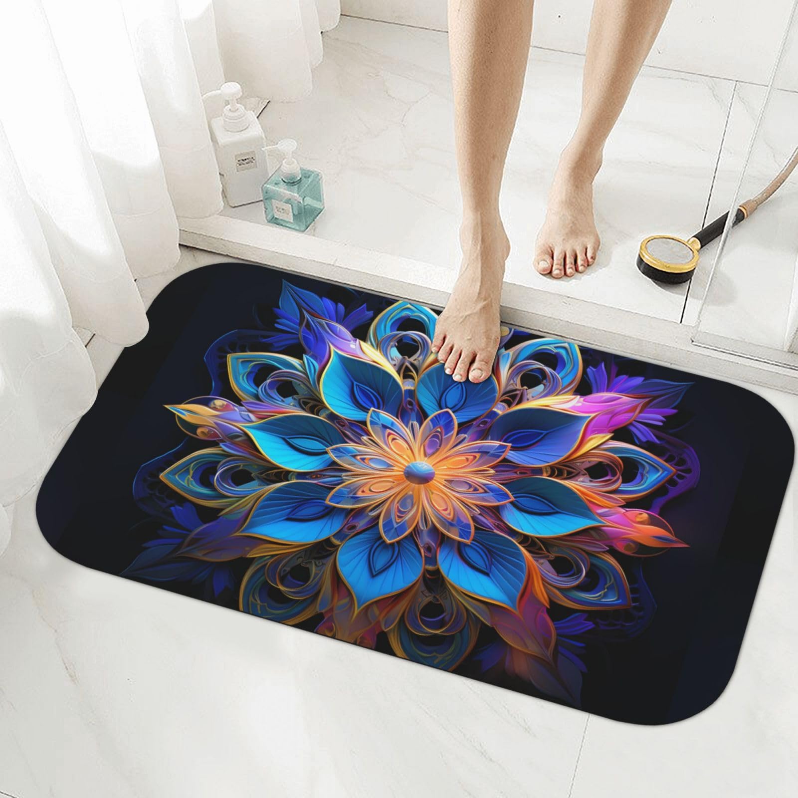 Tapis de bain en pierre anti humidité pour douche 50x80