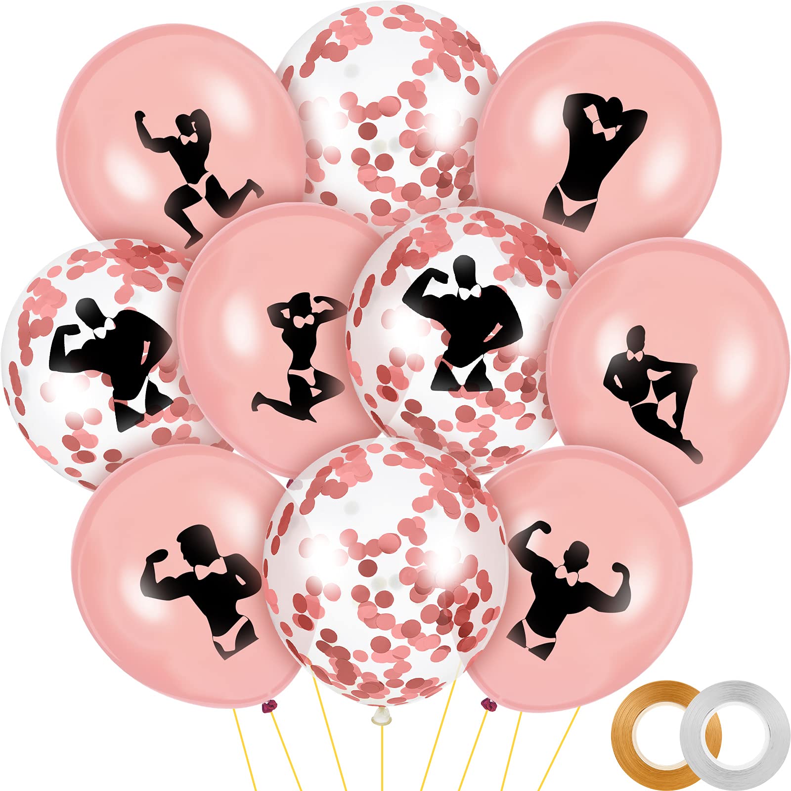 EVJF Ballon-Dekoset In Roségold – Mit Girlande, Konfetti-Ballons & Buchstaben, Für Junggesellinnenabschied
