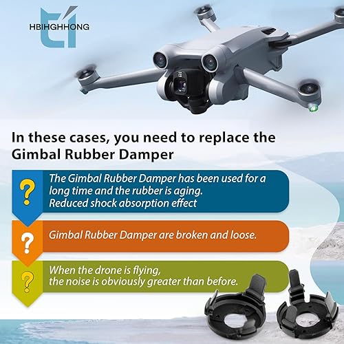 Miniatura 3 de Repuesto para DJI Mini 3 Gimbal de absorción de impactos de goma para DJI Mini 3 Pro Damper Gimbal Cámara Amortiguador Drones Accesorios Piezas con