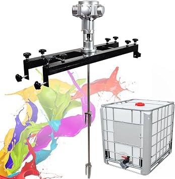 IBC Agitator,Electric Tank Mixer Machine, Commercial Paint Stirring Machine with Support Hanger,Paint Mixing Equipment,for Ink Dissolver Agitator,3cylindersSizeSmall5cylinders
