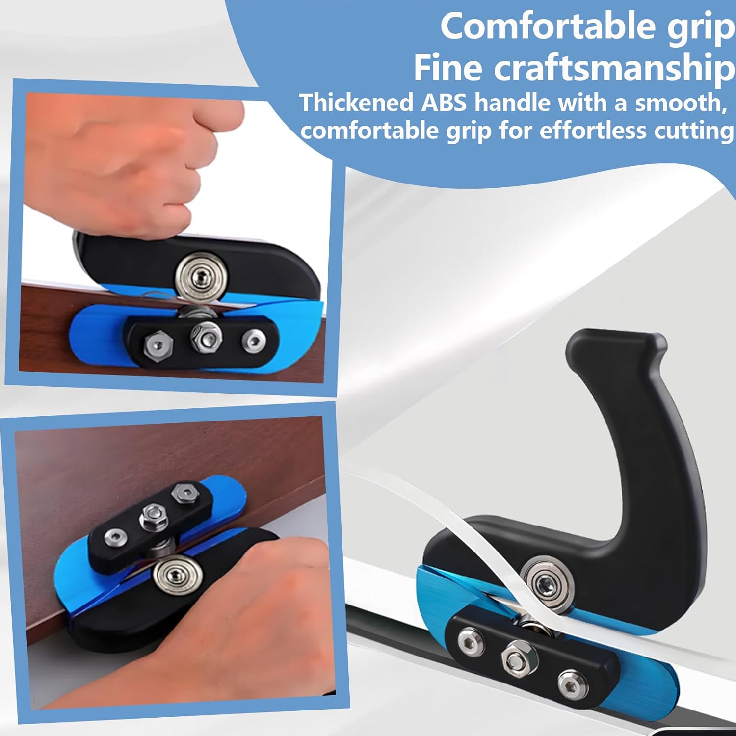 YUENTOEN Edge Banding Cutter, Drywall Edge Cutting Planer Manual Tool, Ergonomic Grip, Edge Banding Trimmer for Veneer, PVC, and ABS on Straight, Curved, and Chamfered Edges