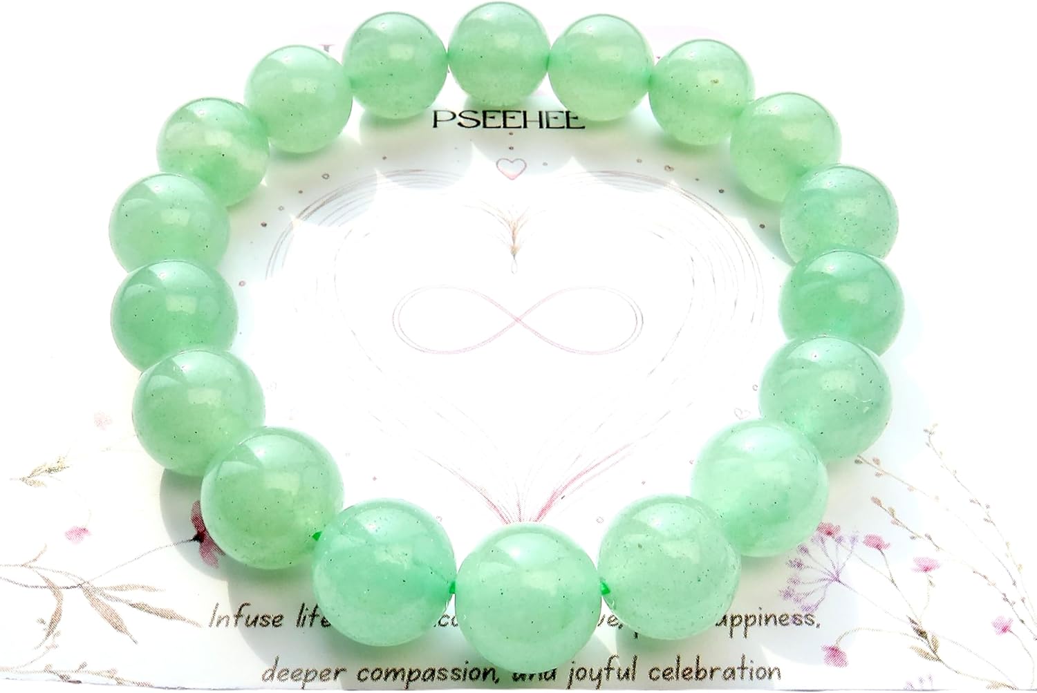 Handmade Genuine Green Aventurine 10mm Beaded Bracelet, Feng-shui Lucky Stone Chakra Healing Gemstone Crystal Beads Adjustable Bangle Stretch Jewelry Gift for Women Men - Image 6