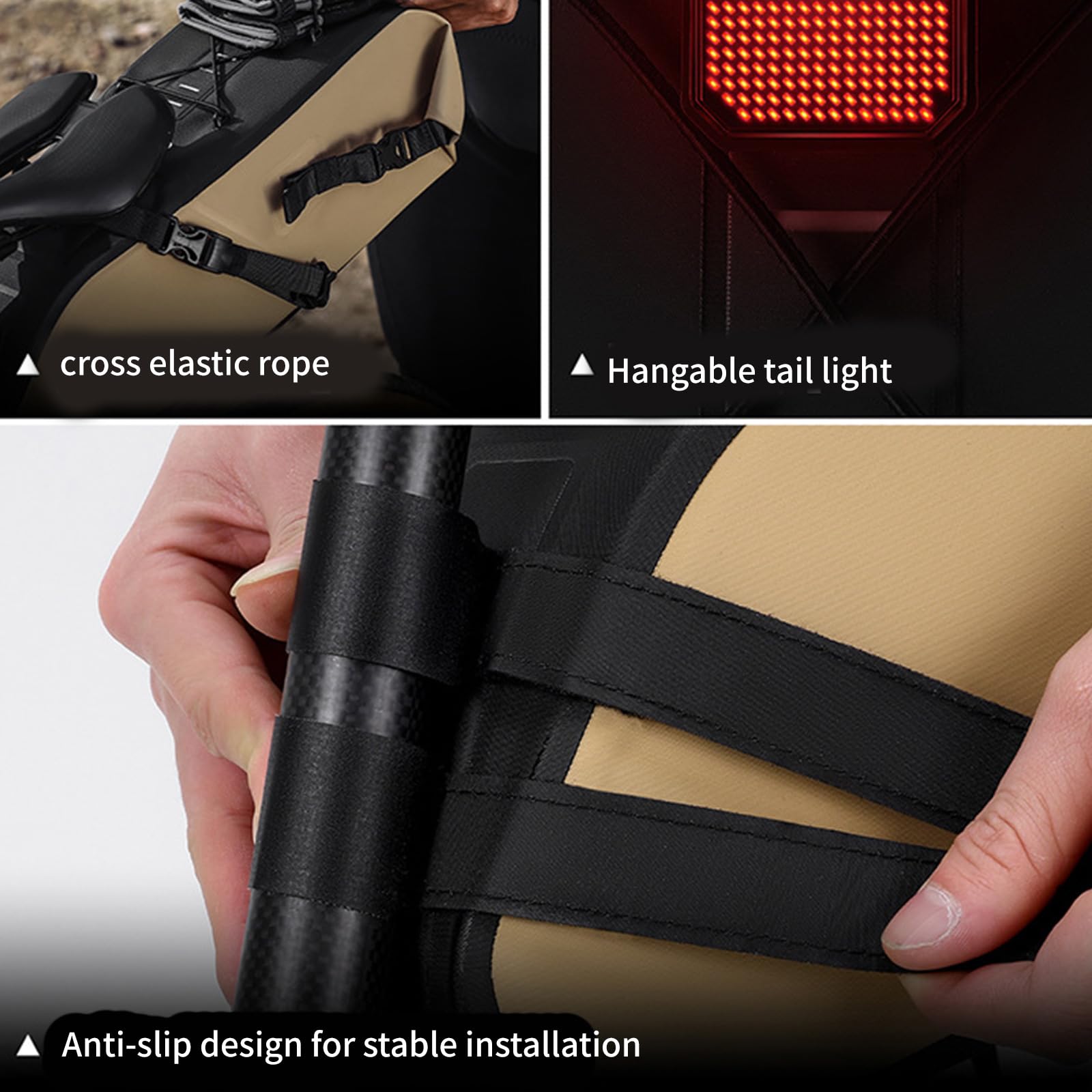 Bolsa de sillín para bicicleta de carretera, bolsillos pequeños, bolsa trasera, tijas de sillín de bicicleta, bolsas traseras, bicicletas impermeables bajo el asiento, almacenamiento