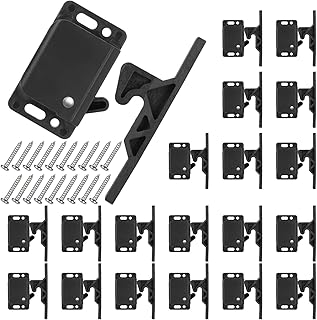 20 Pack Cabinet Door Latch RV Drawer Latch 10 LBS Pull Force RV Drawer Latches and Catches, Push to Close Grabber Catches for RV, Camper, Trailer, Motor Home, Kitchen, Motorhomes, Boats