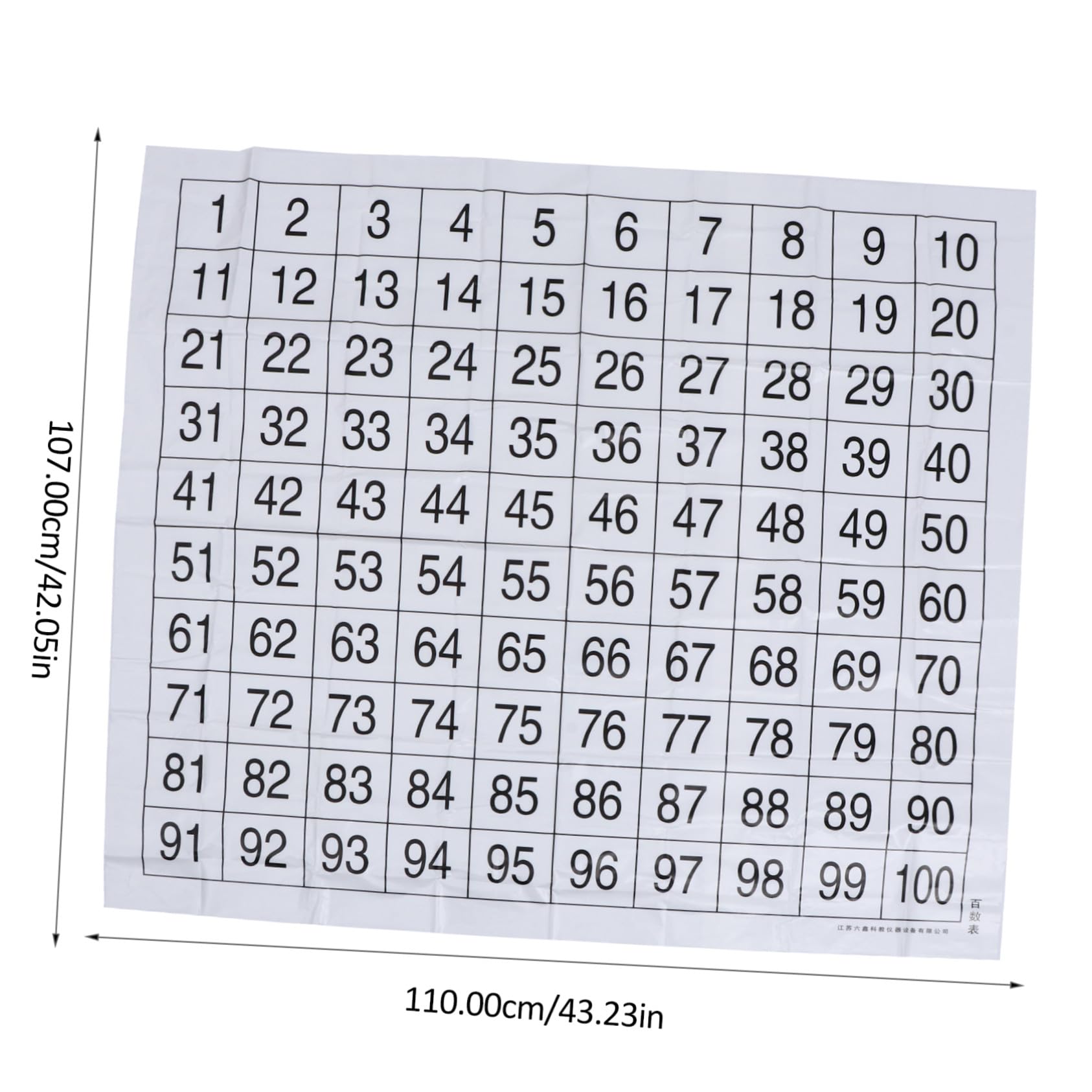 Hemobllo Poster Educativo Numeri da 1 a 100 in Plastica Leggera, Tabella Murale Numeri per Ragazzo Ragazza, Strumento Didattico per Scuola Materna e Apprendimento Precoce