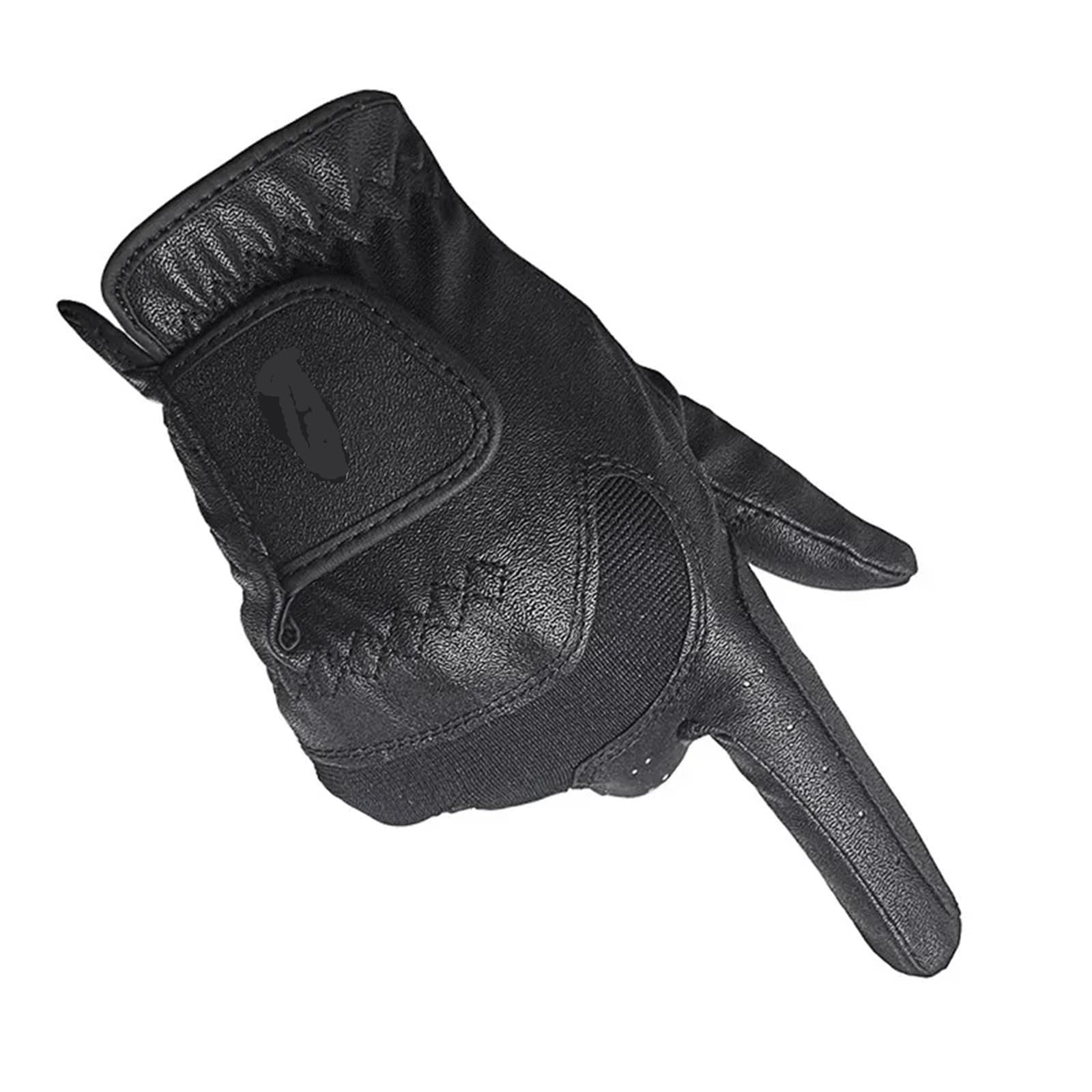 Generico Guanti da equitazione equestri, antiscivolo resistenti all'usura per cavallo e ciclismo(Black color,CL)