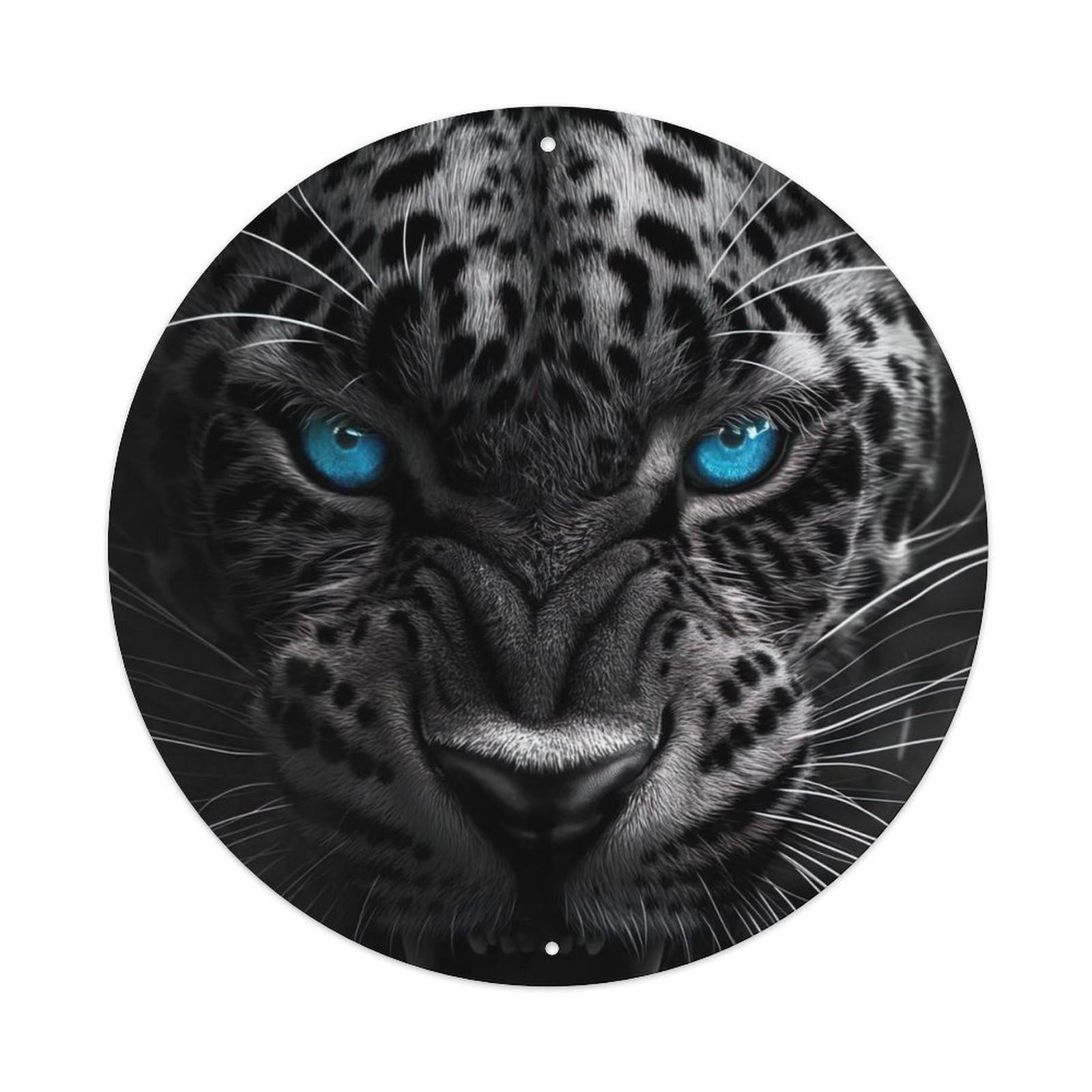 Animal Roaring Leopard Metal Tin Sign
