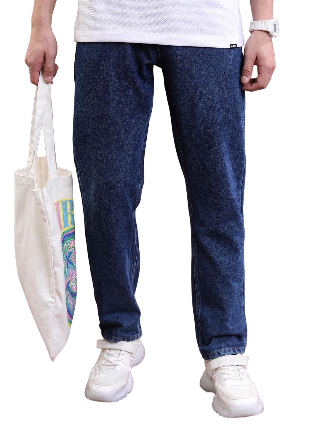highlander Men's Relaxed Fit Jeans | Mid-Rise | Heavy Fade | Jeans for Man-picture-55